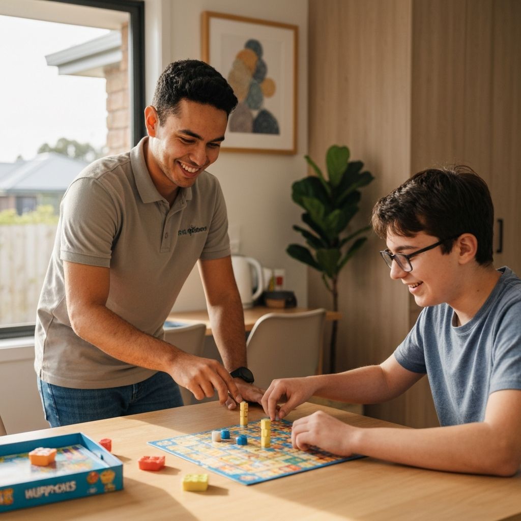 Playing games and having fun